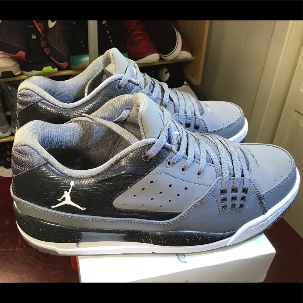RARE 2013 Nike Jordan Flight Club Mens Basketball Shoes Grey Sneakers 599929-005 - Picture 4 of 16